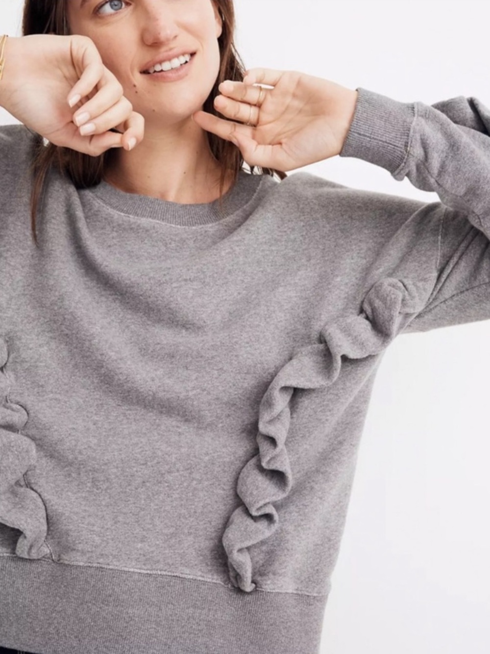 Madewell Ruffle Sweatshirt - Picture 2 of 8